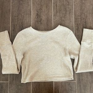 Light brown cropped sweater